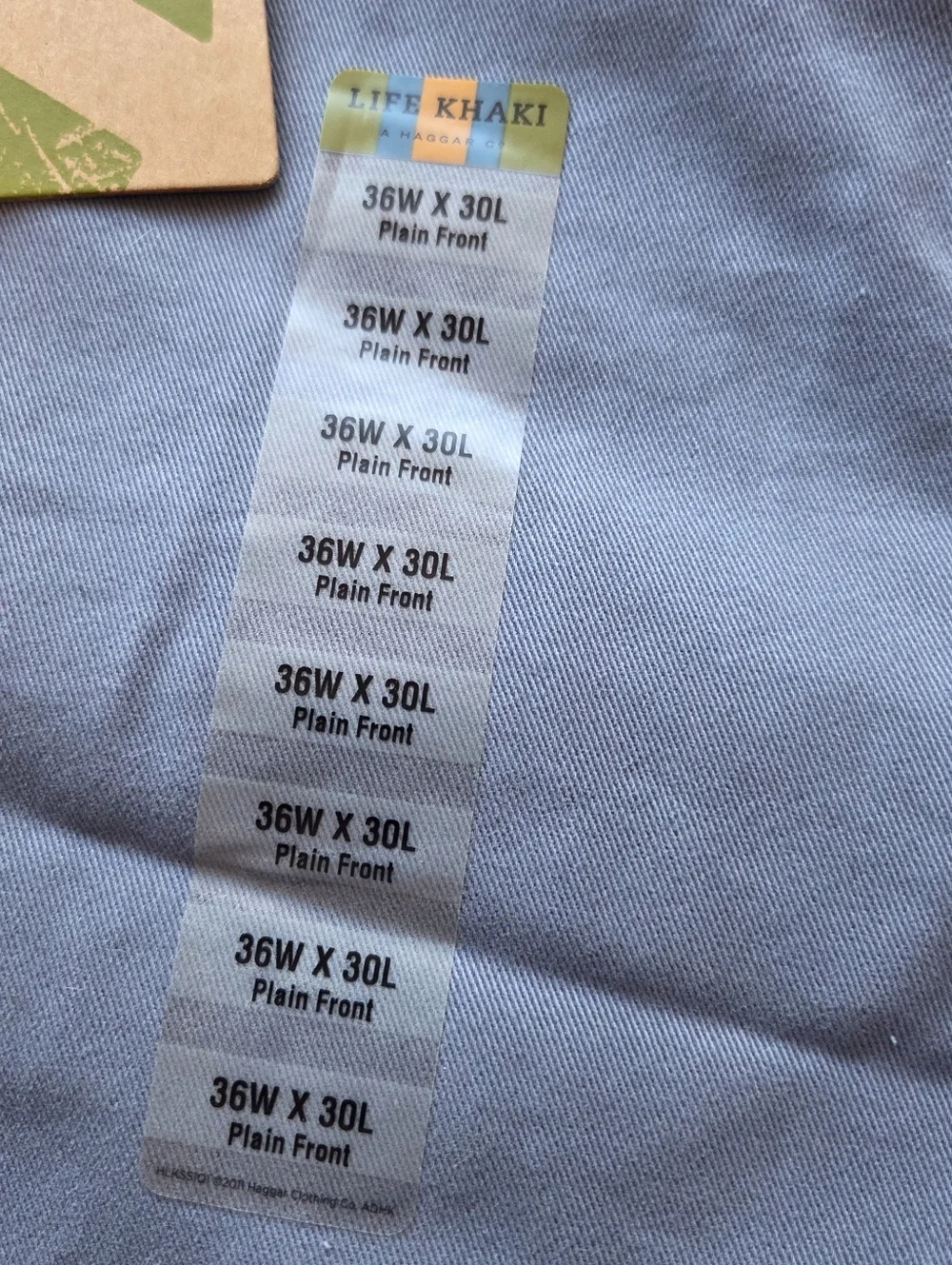 NWT Haggar Life Khaki Relaxed Straight Chino Pants 36x30 Cadet Blue REPREVE